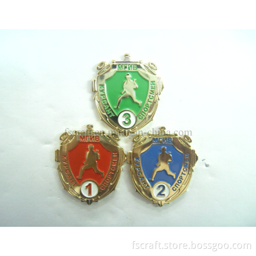 New Die Struck Copper Pin Badge